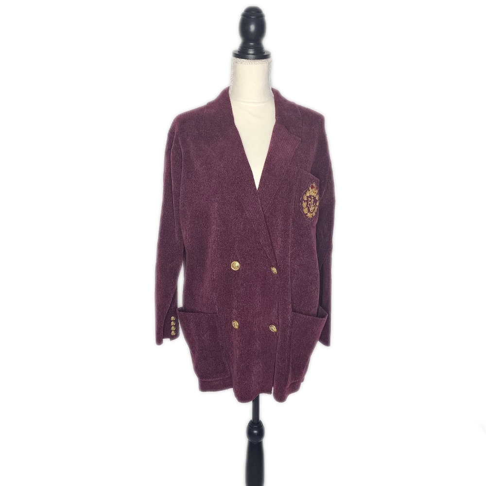 Ralph Lauren • maroon blend blazer. Size: Small